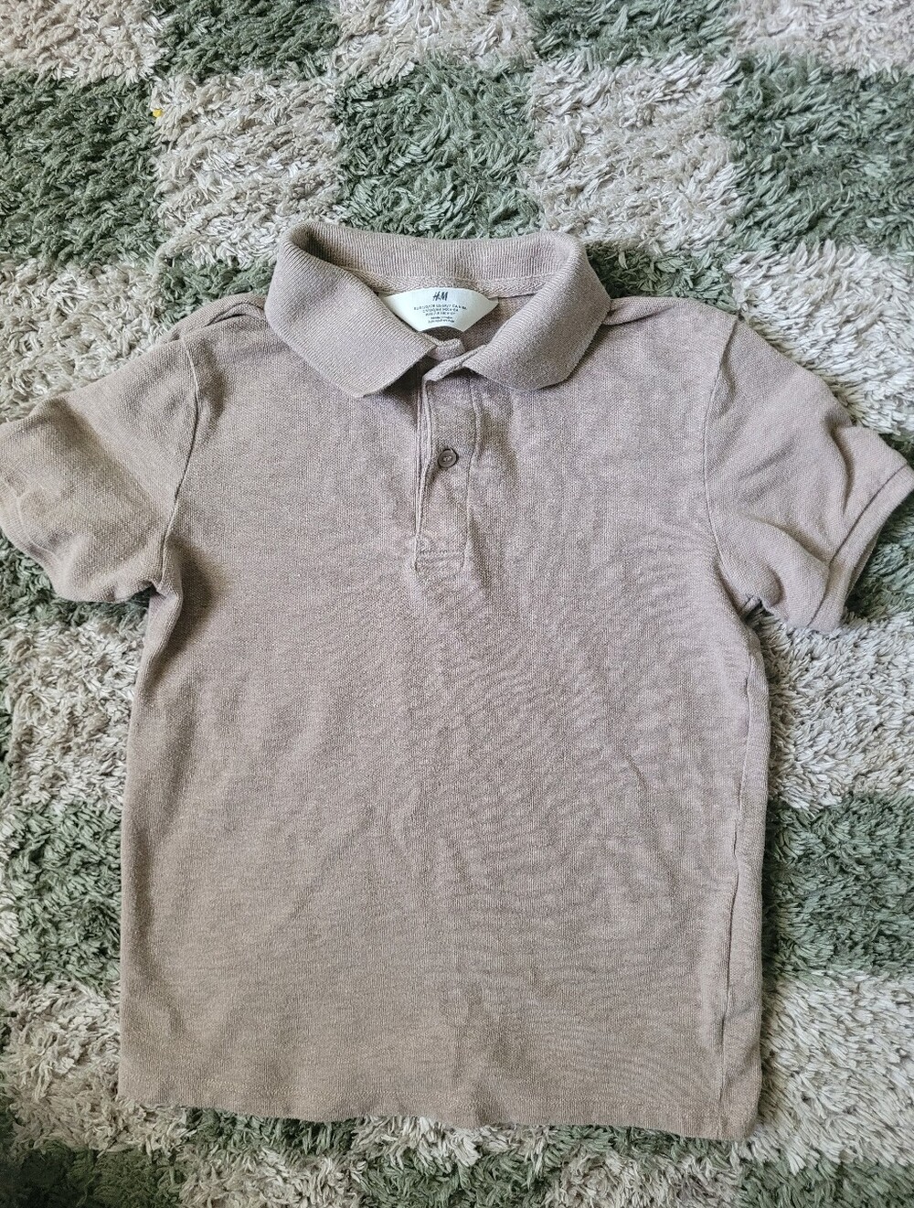 H&M Kids Polo Shirt in Light Taupe